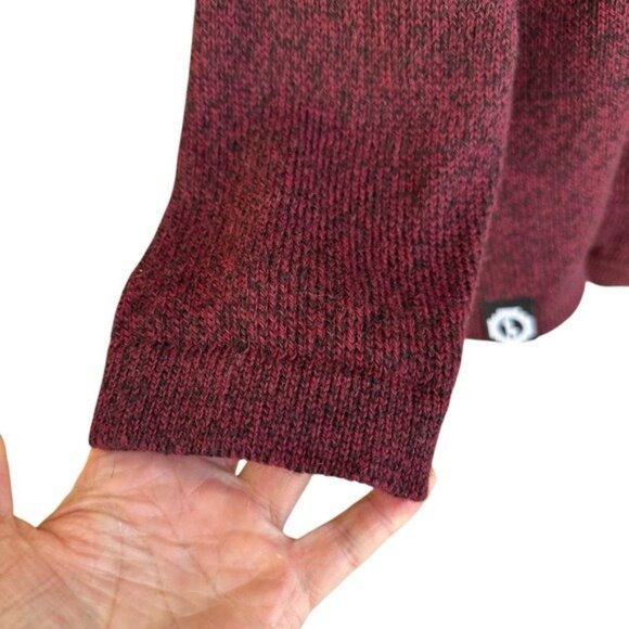 Paka The Cusco Alpaca Wool Sweater Burgundy Red Size Large Handmade in Peru - Picture 8 of 12